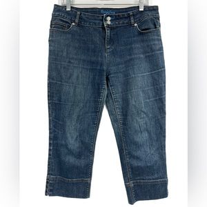 Simply Vera Wang Women's Straight Leg Dark Wash Capri Jeans Size 12P